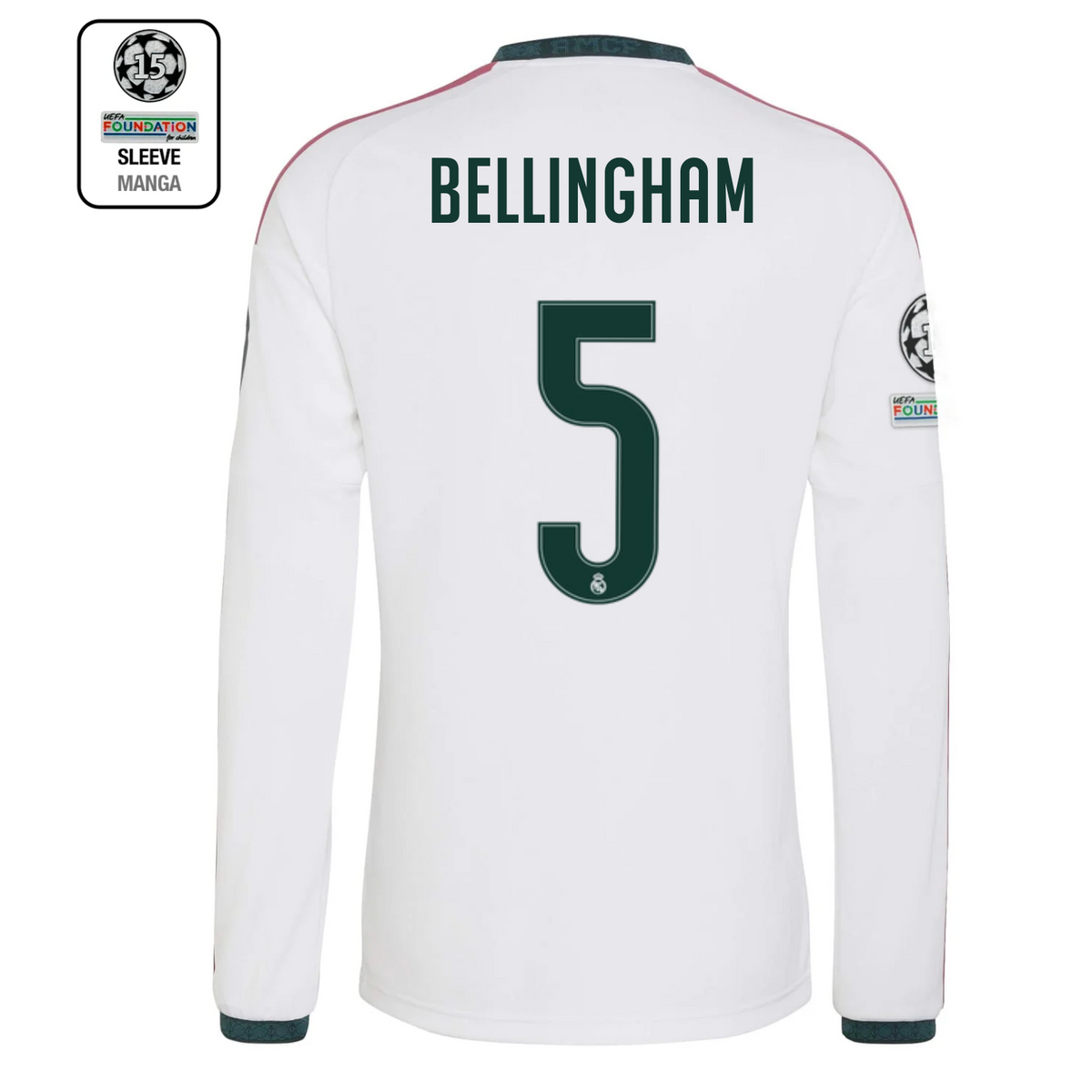CAMISOLA PERS. ADIDAS REAL MADRID MANGA LARGA UCL LOCAL 26/27 ADULTO BELLINGHAM 5 - PRMA27MLUCLLOCADJB5-KC3952