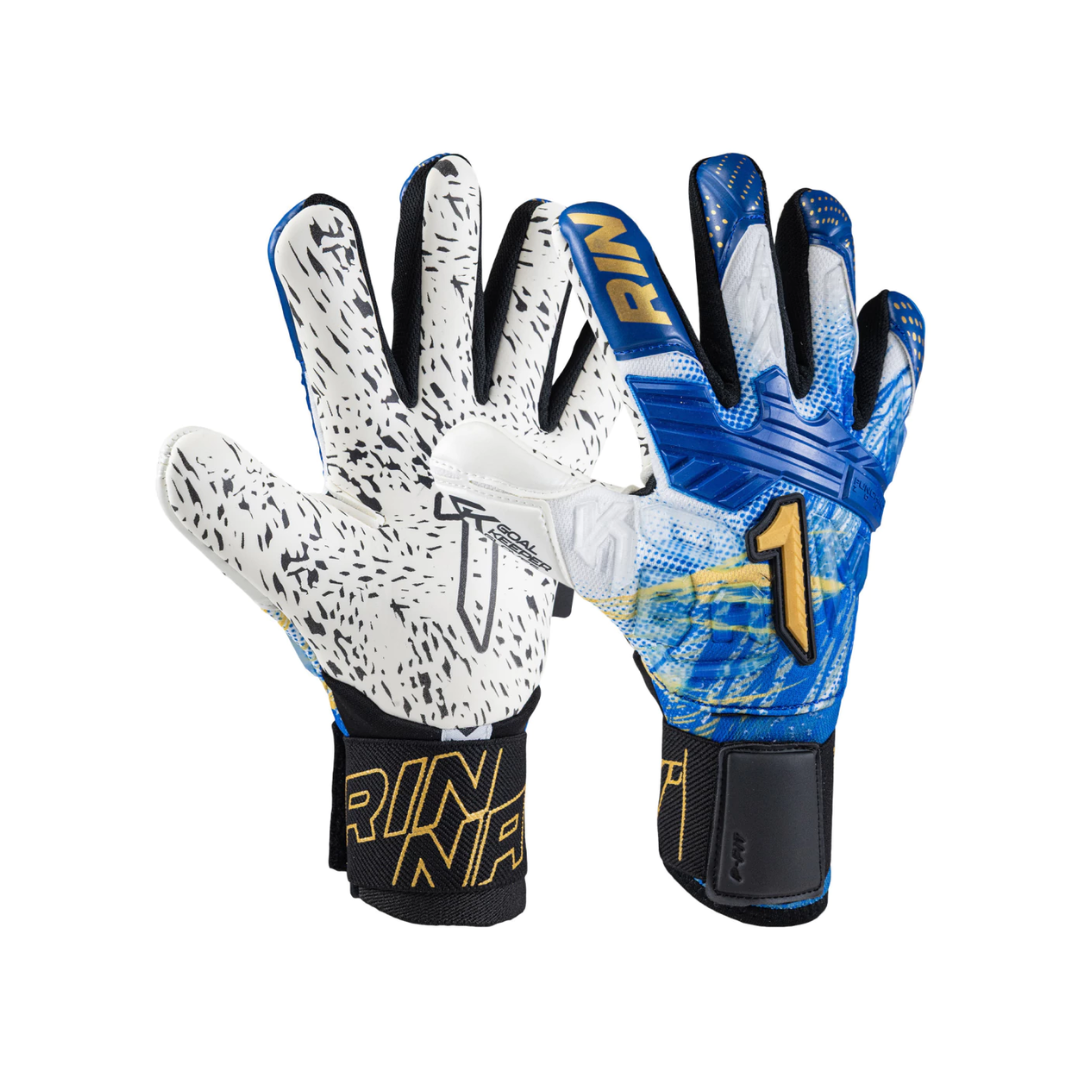 GUANTE DE PORTERO INFANTIL RINAT FIERA PRIME SPINE INF BLANCO/AZUL - 1GPS5I8Y50-027-217