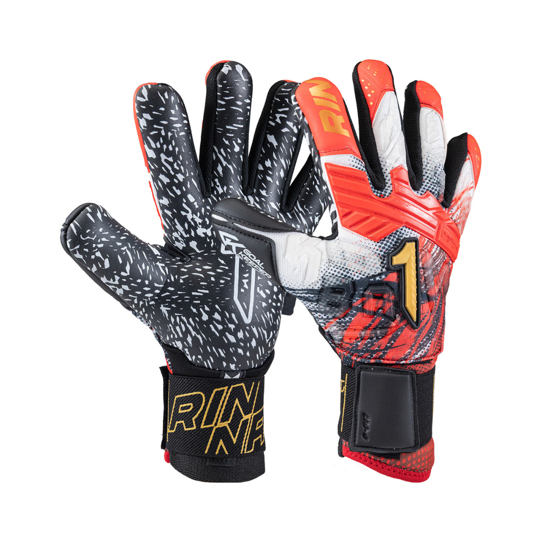 GUANTE DE PORTERO RINAT FIERA PRIME SPINE AD VARILLA 'ROJO NEGRO BLANCO' - 1GPS5A8A50-576-219
