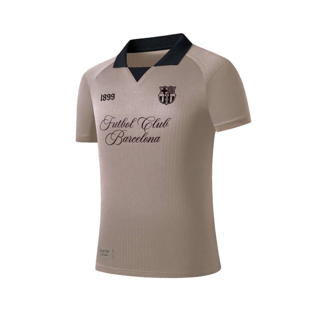 CAMISETA FEXPRO TIPO POLO FC BARCELONA ACADEMY 'BEIGE' - BCNPL526102-BR1