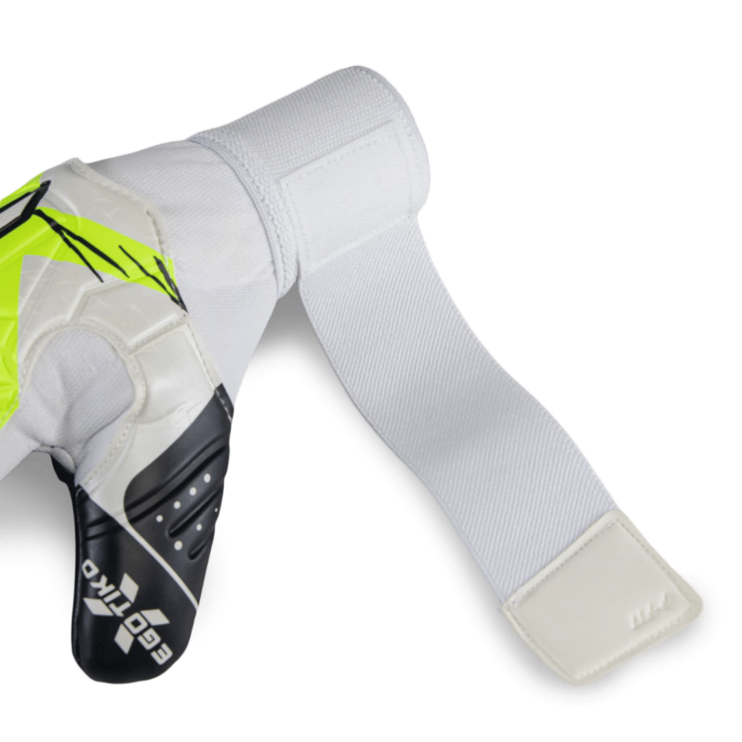GUANTE DE PORTERO INFANTIL RINAT EGOTIKO X TRAINING SPINE AD VARILLA 'BLANCO VERDE' - 1GTS5I4Y50-169-217