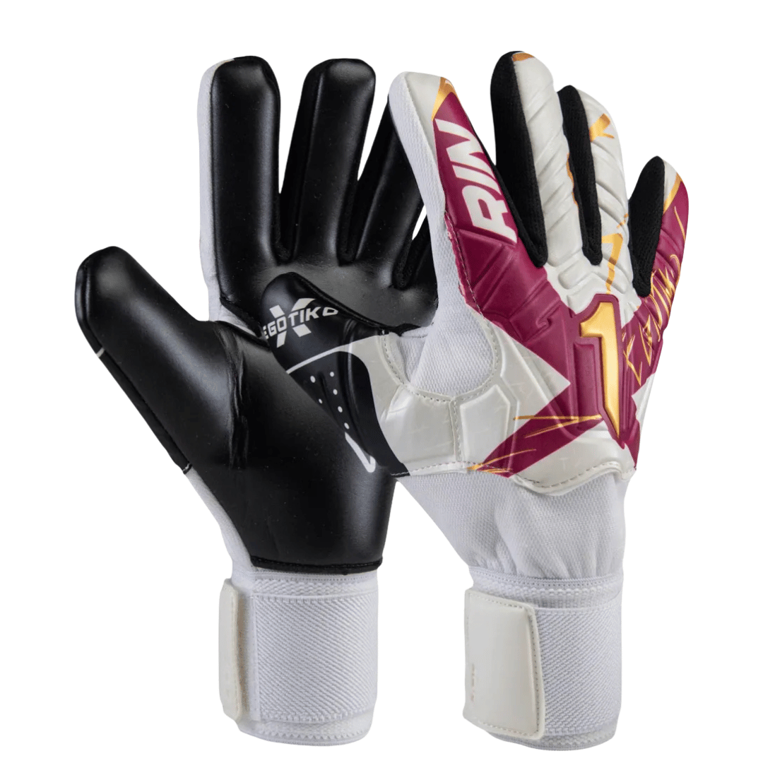 GUANTE DE PORTERO RINAT EGOTIKO X TRAINING SPINE AD 'BLANCO VINO NEGRO' - CODIGO17