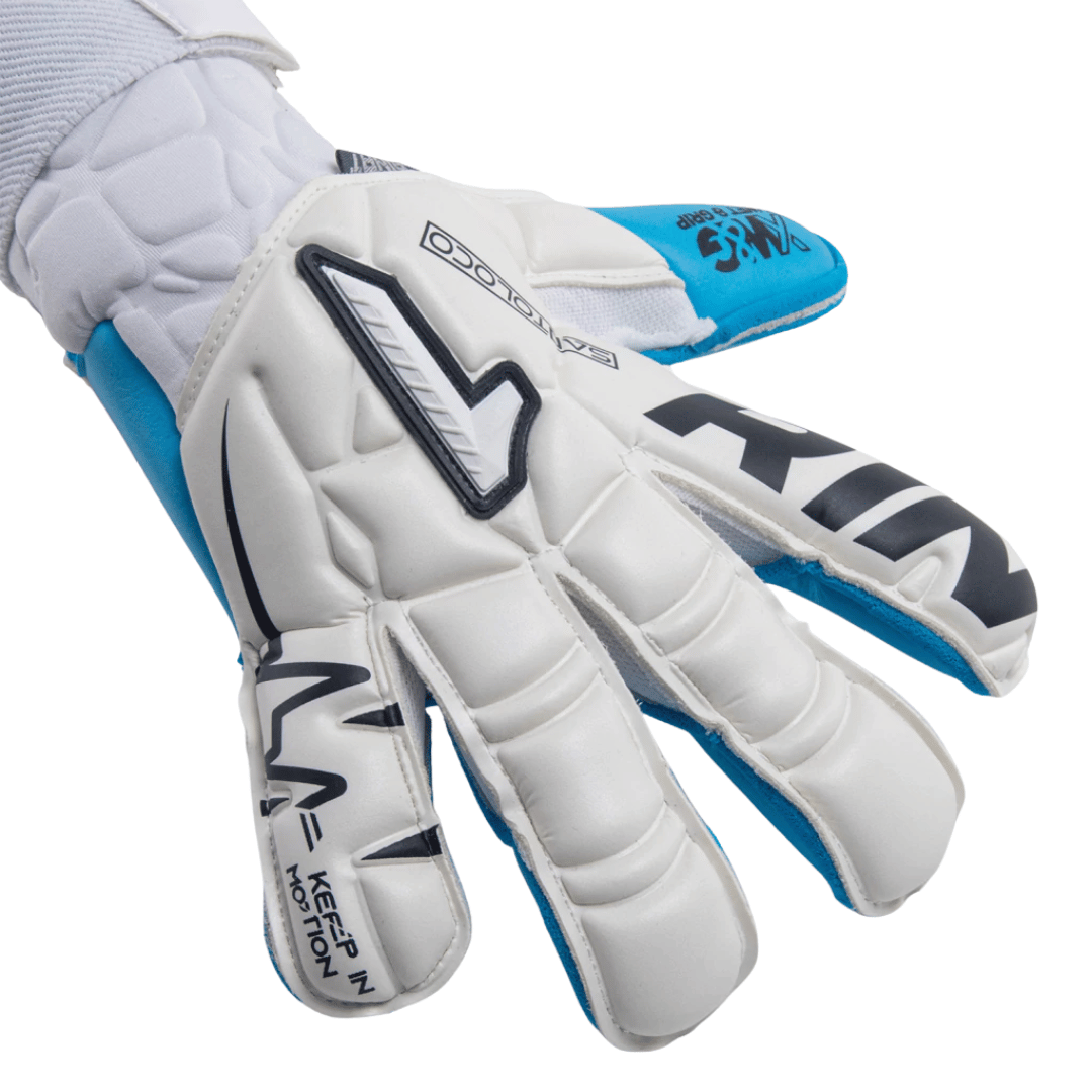GUANTE DE PORTERO RINAT SANTOLOCO PRO AD 'BLANCO AZUL' - 1GPR4A2A50-110-221