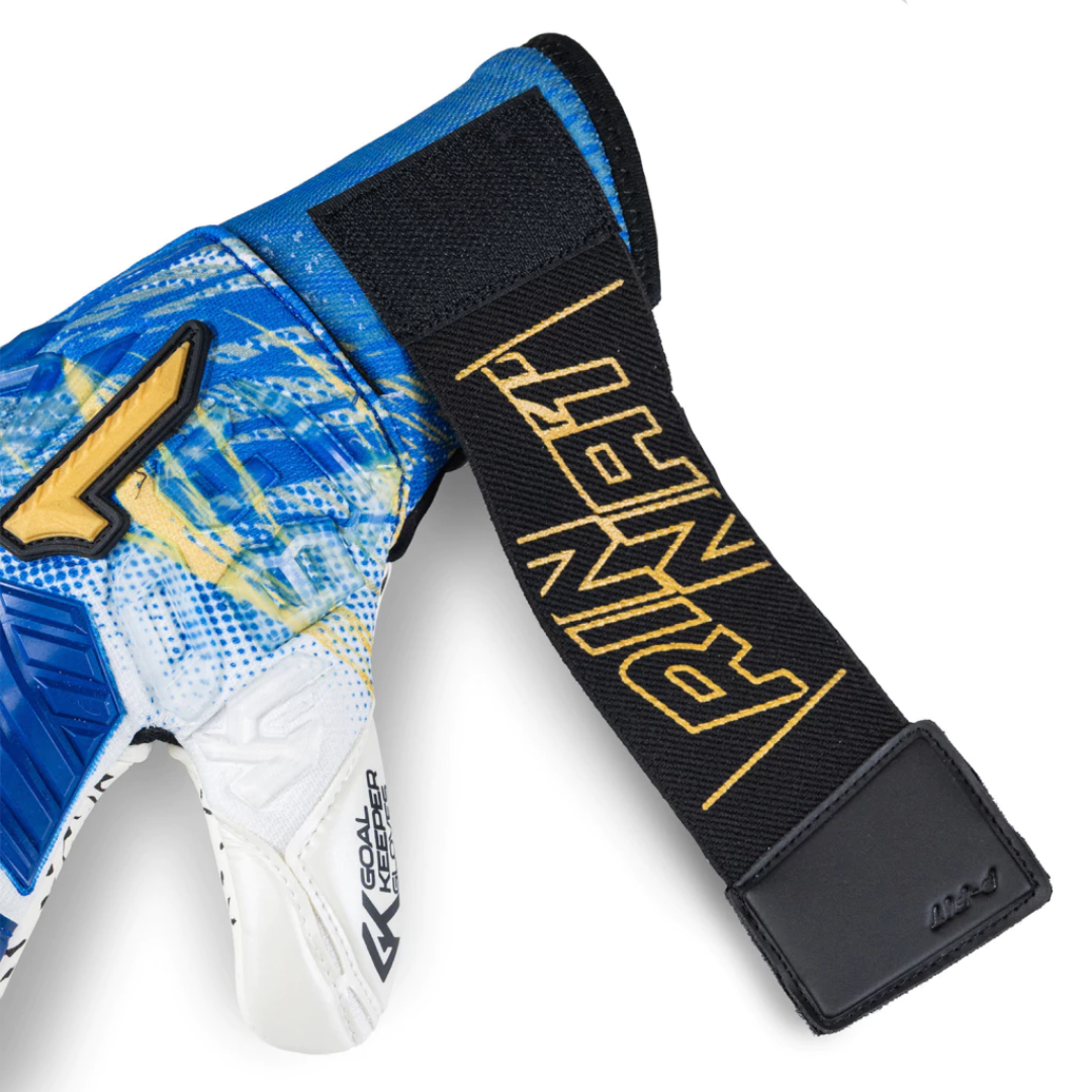 GUANTE DE PORTERO INFANTIL RINAT FIERA PRIME SPINE INF BLANCO/AZUL - 1GPS5I8Y50-027-217
