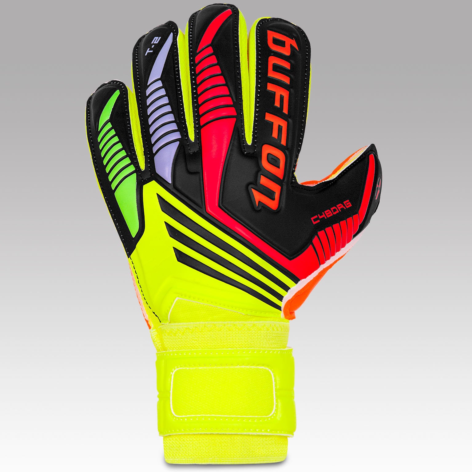 GUANTE DE PORTERO BUFFON CYBORG 'NEGRO/ARCOIRIS/NARANJA' ( VARILLA ) - 01V1CYBLJ