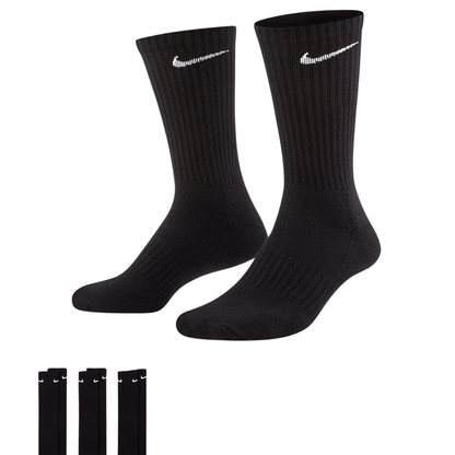 CALCETINES NIKE EVERYDAY CUSH CREW 3PR 'NEGRO' - SX7664010