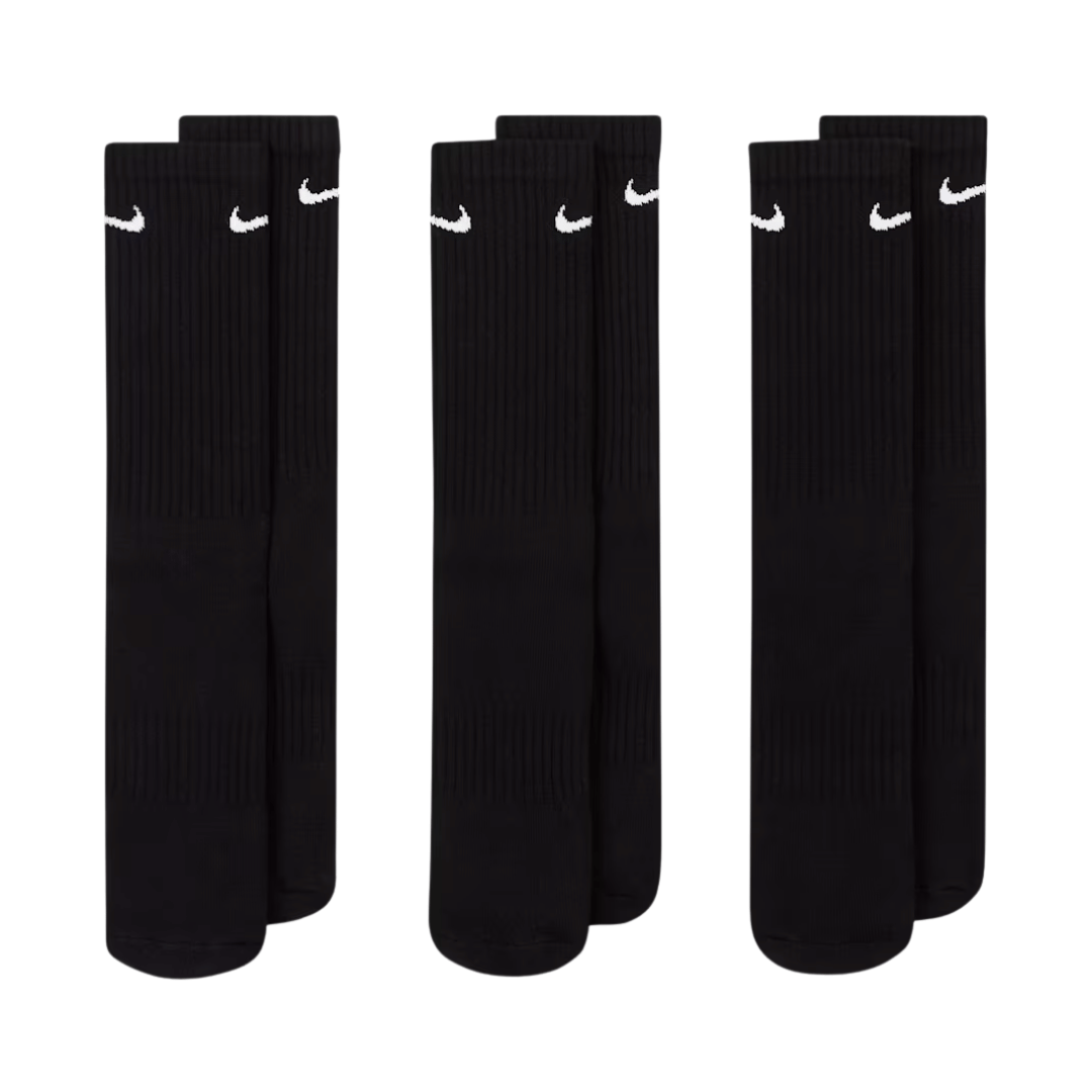 CALCETINES NIKE EVERYDAY CUSH CREW 3PR 'NEGRO' - SX7664010