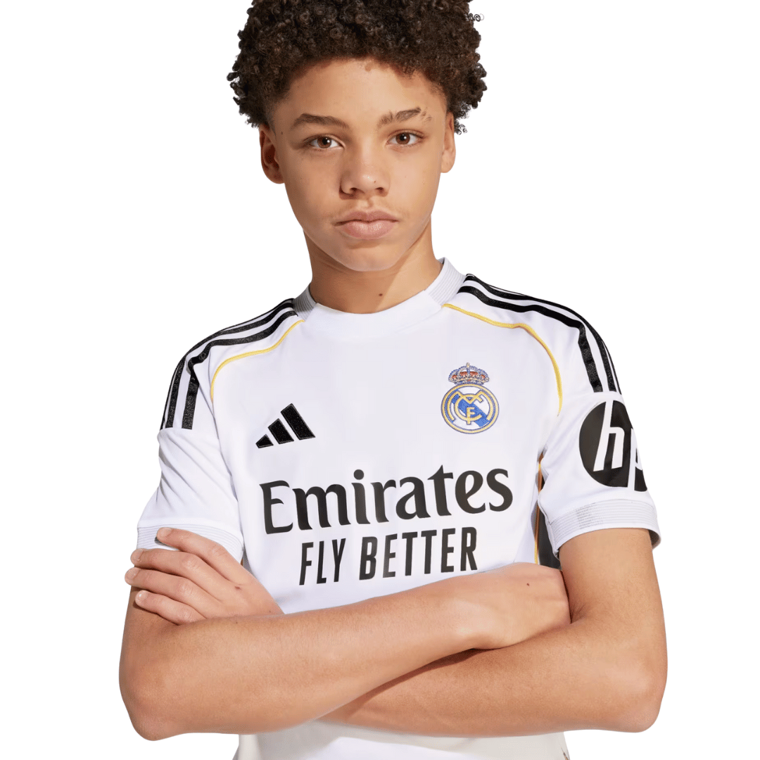 CAMISOLA INFANTIL PERSONALIZADA ADIDAS REAL MADRID LOCAL 25/26 MBAPPE - JN8887-MBAPPE