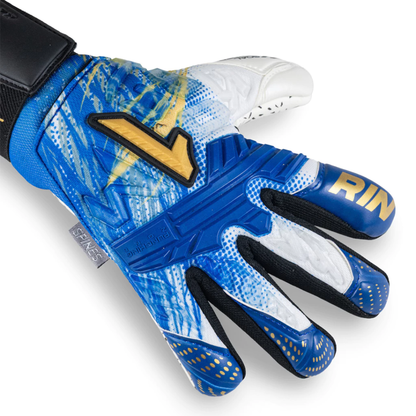GUANTE DE PORTERO INFANTIL RINAT FIERA PRIME SPINE INF BLANCO/AZUL - 1GPS5I8Y50-027-217