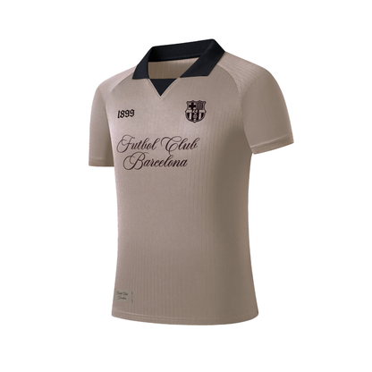 CAMISETA FEXPRO TIPO POLO FC BARCELONA ACADEMY 'BEIGE' - BCNPL526102-BR1