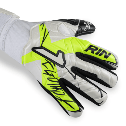 GUANTE DE PORTERO INFANTIL RINAT EGOTIKO X TRAINING SPINE AD VARILLA 'BLANCO VERDE' - 1GTS5I4Y50-169-217