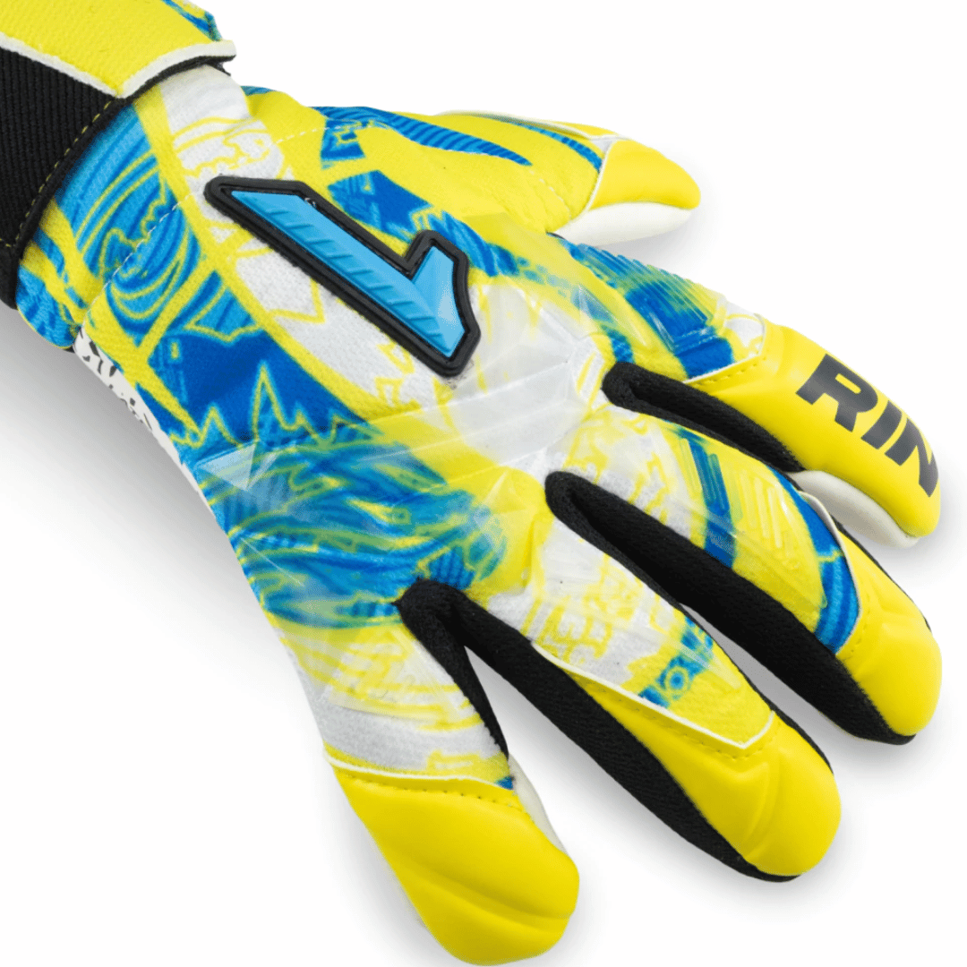 Guante de Portero Rinat Asimetrik Aero Prime ADU 'Amarillo/Azul/Blanco' – imagen 2 de 5