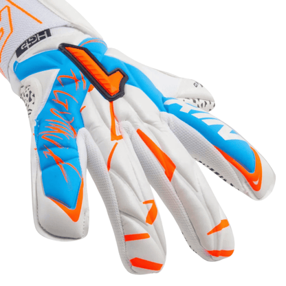GUANTE DE PORTERO RINAT EGOTIKO X PRIME AD 'BLANCO AZUL NARANJA' - 1GPM5A4A50-651-222