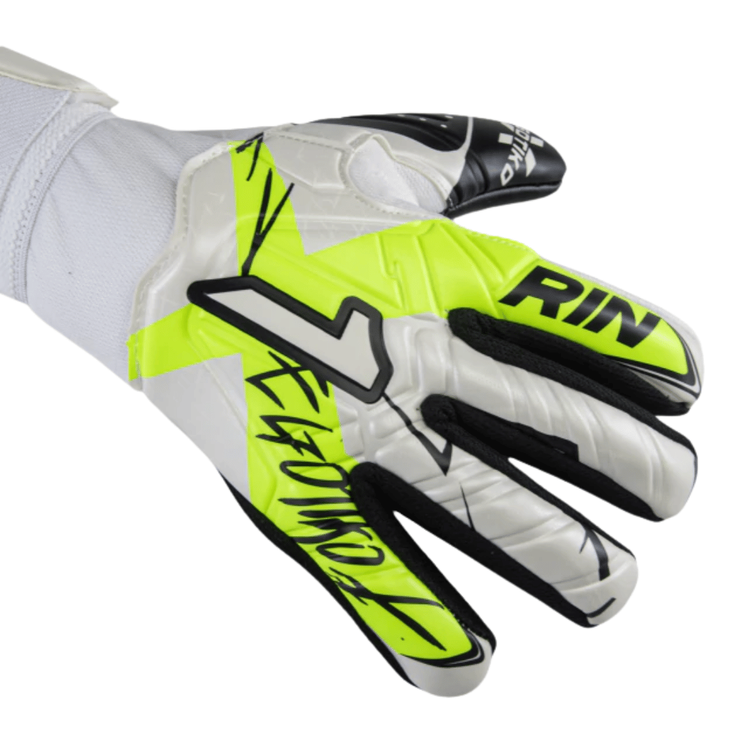 GUANTE DE PORTERO RINAT EGOTIKO X TRAINING SPINE AD VARILLA 'BLANCO VERDE' - 1GTS5A4A50-169-219
