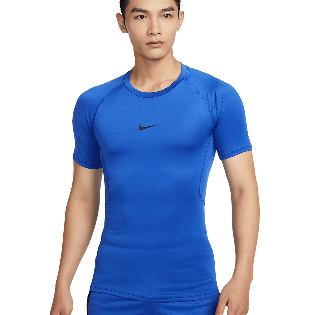 TOP LICRA NIKE PRO DRI-FIT SHORT SLEEVE AZUL - FB7932480