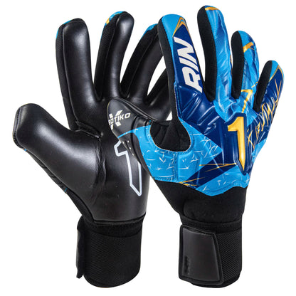 GUANTE DE PORTERO RINAT EGOTIKO X TRAINING AD 'AZUL BLANCO ORO' - 1GTR5A4A50-652-219
