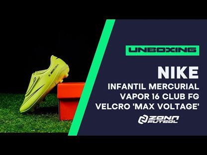 NIKE INFANTIL MERCURIAL VAPOR 16 CLUB FG VELCRO 'MAX VOLTAGE' - FQ8290300
