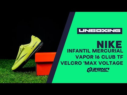 NIKE INFANTIL MERCURIAL VAPOR 16 CLUB TF VELCRO 'MAX VOLTAGE' - FQ8291300