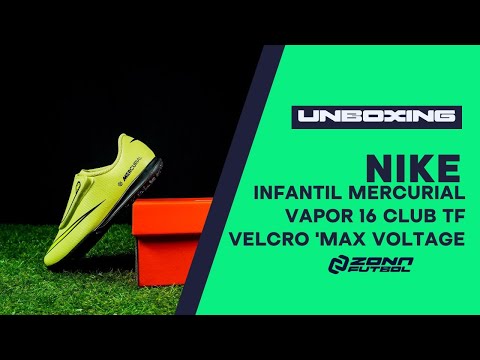 NIKE INFANTIL MERCURIAL VAPOR 16 CLUB TF VELCRO 'MAX VOLTAGE' - FQ8291300